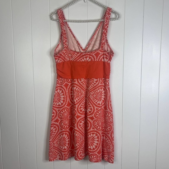 Patagonia Orange Tribal Print Sundress SZ M - Picture 6 of 8